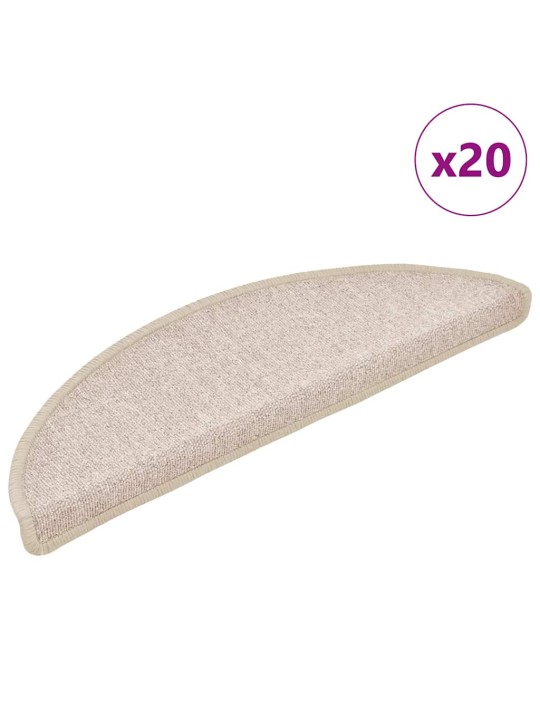 Rohože na schody 20 ks taupe 56x17x3 cm