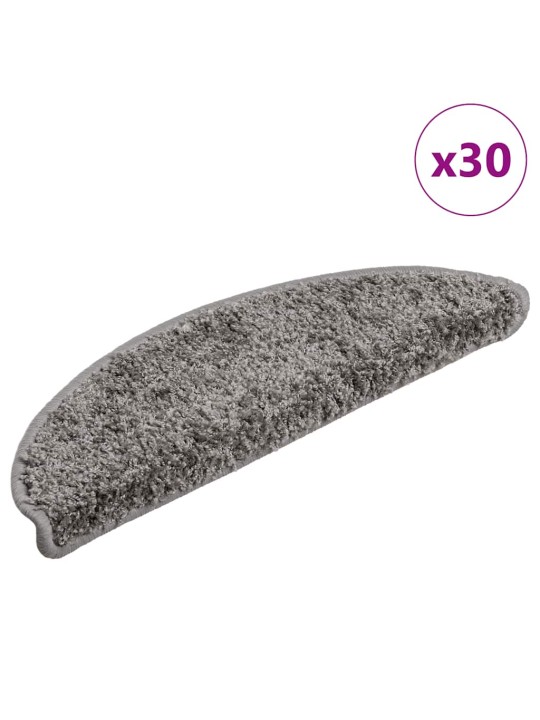 Rohože na schody 30 ks šedé 56x17x3 cm