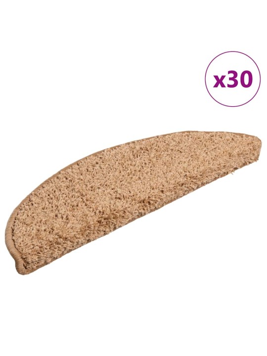 Rohože na schody 30 ks béžová 56x17x3 cm