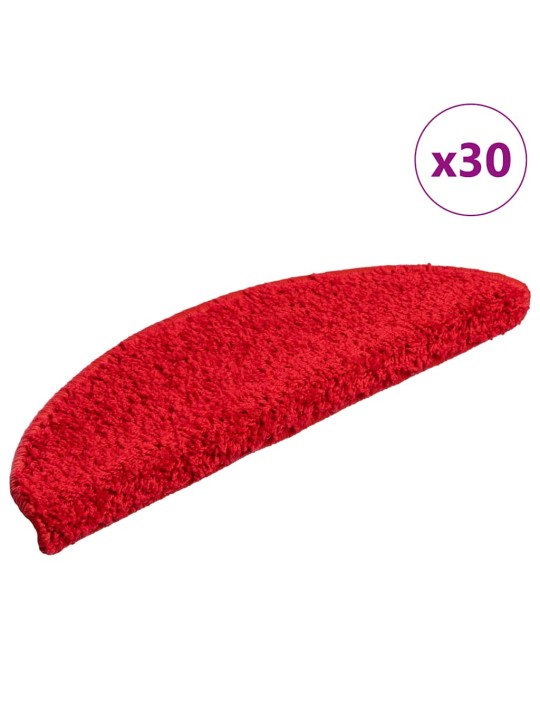 Rohože na schody 30 ks červená 56x17x3 cm