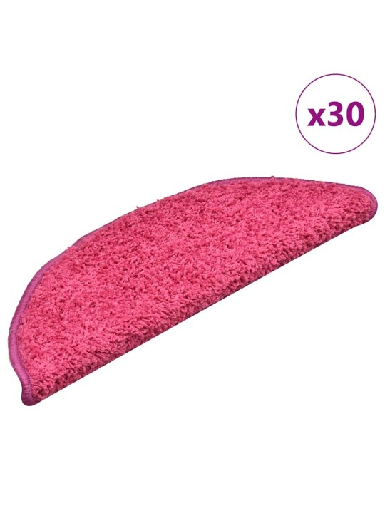Rohože na schody 30 ks růžové 56x17x3 cm