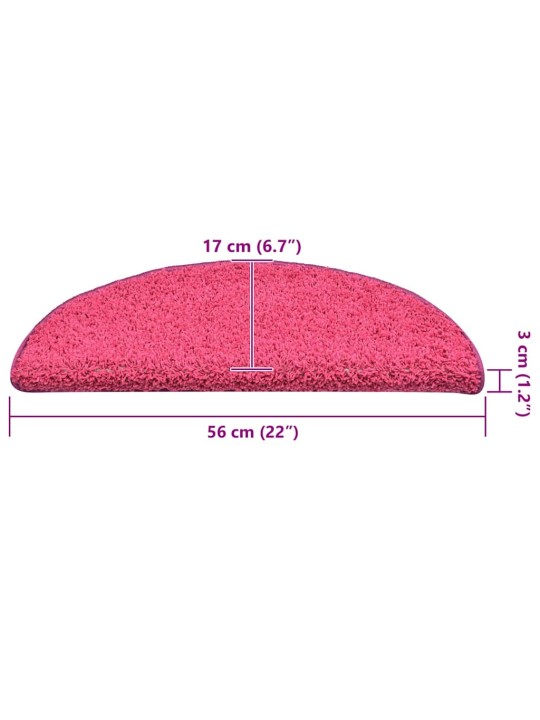 Rohože na schody 30 ks růžové 56x17x3 cm