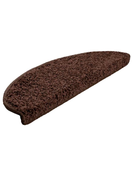 Rohože na schody 30 ks hnědé 65x21x4 cm