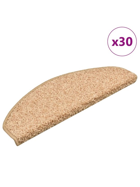 Rohože na schody 30 ks zlatá 65x21x4 cm