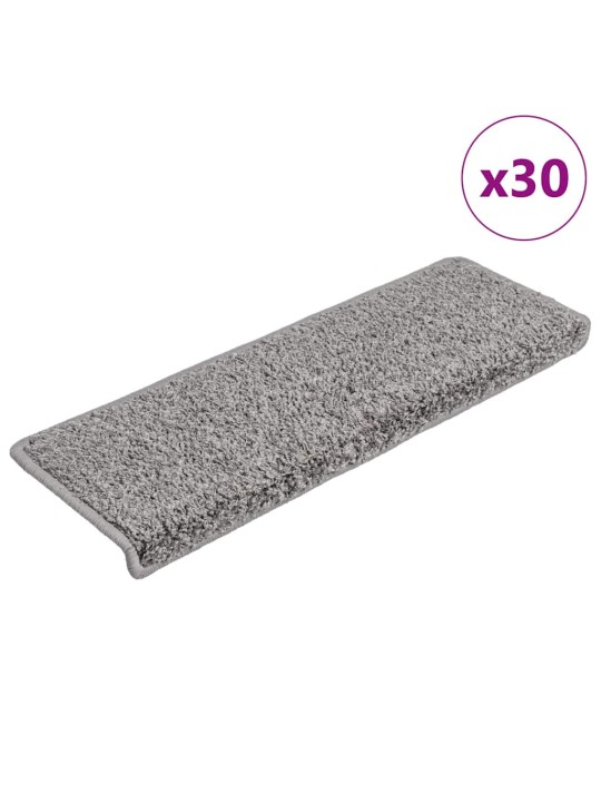 Rohože na schody 30 ks 65x21x4 cm šedá