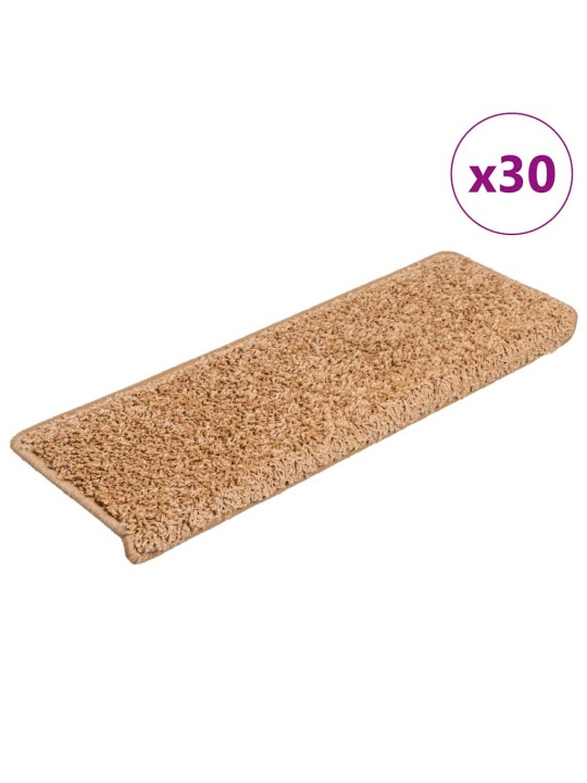 Rohože na schody 30 ks 65x21x4 cm béžová