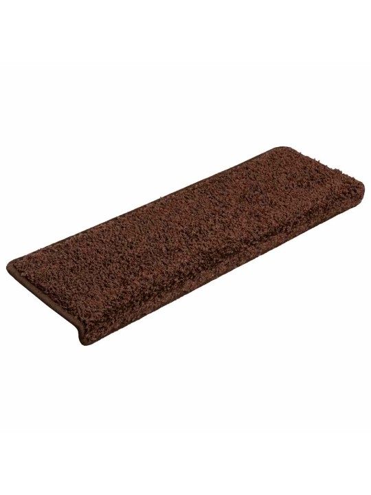 Rohože na schody 30 ks 65x21x4 cm hnědé