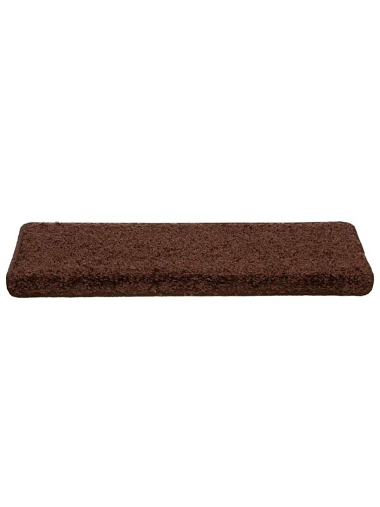 Rohože na schody 30 ks 65x21x4 cm hnědé