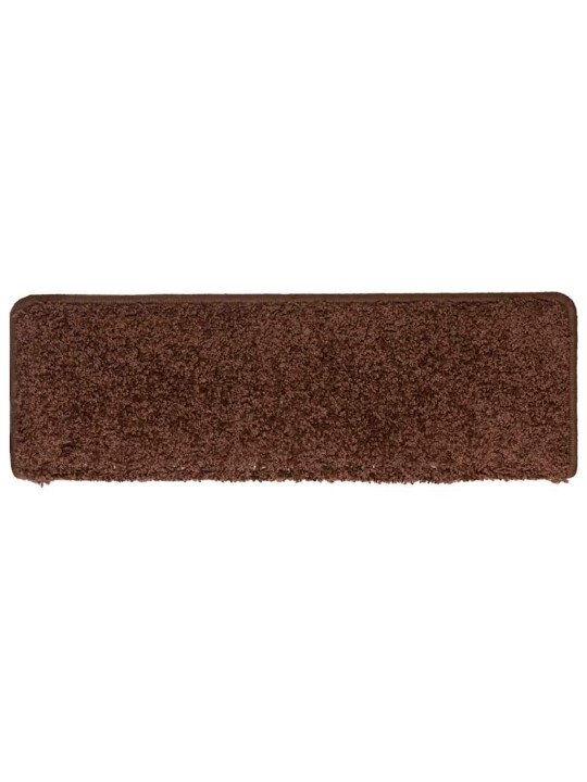 Rohože na schody 30 ks 65x21x4 cm hnědé