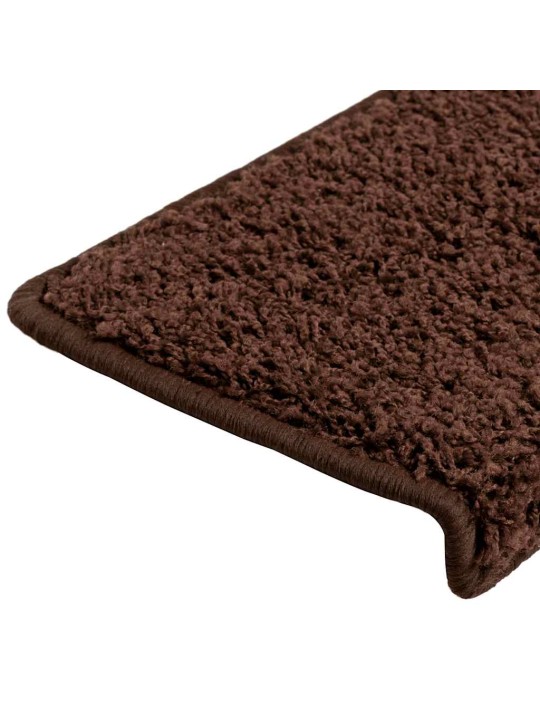 Rohože na schody 30 ks 65x21x4 cm hnědé