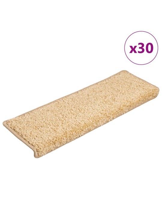 Rohože na schody 30 ks 65x21x4 cm hnědé