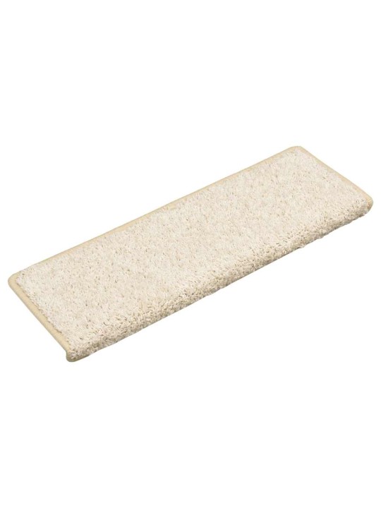 Rohože na schody 30 ks 65x21x4 cm bílá
