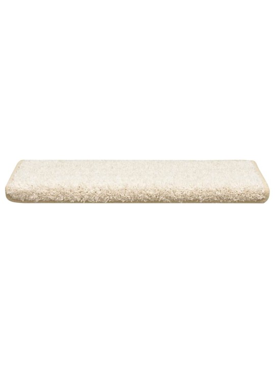 Rohože na schody 30 ks 65x21x4 cm bílá