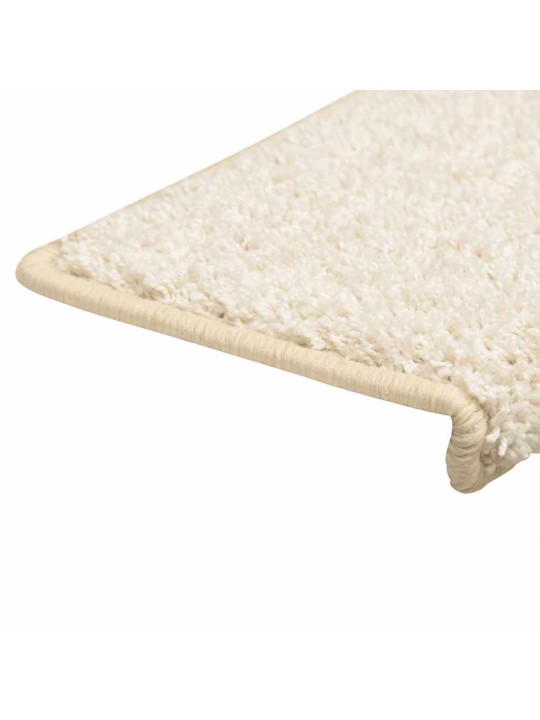 Rohože na schody 30 ks 65x21x4 cm bílá