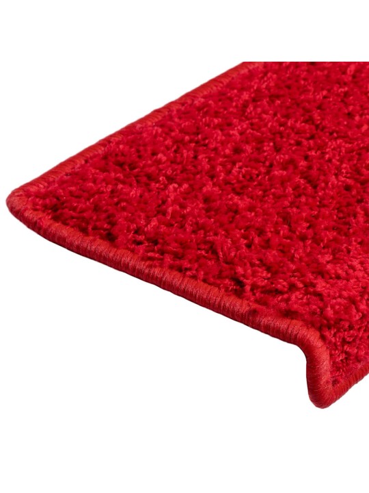 Rohože na schody 30 ks 65x21x4 cm červená