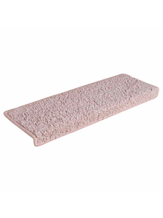 Rohože na schody 30 ks 65x21x4 cm bílá a růžová