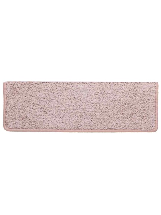 Rohože na schody 30 ks 65x21x4 cm bílá a růžová