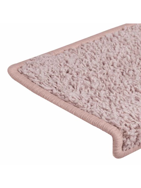 Rohože na schody 30 ks 65x21x4 cm bílá a růžová