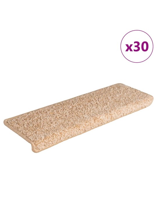 Rohože na schody 30 ks 65x21x4 cm zlatá