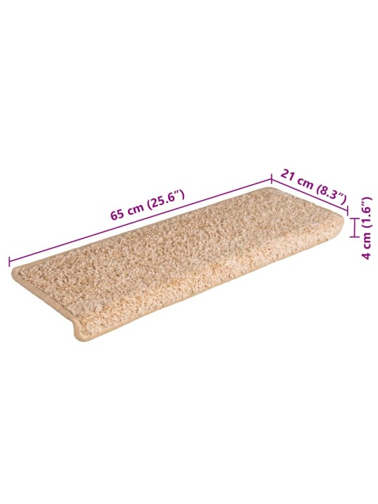 Rohože na schody 30 ks 65x21x4 cm zlatá