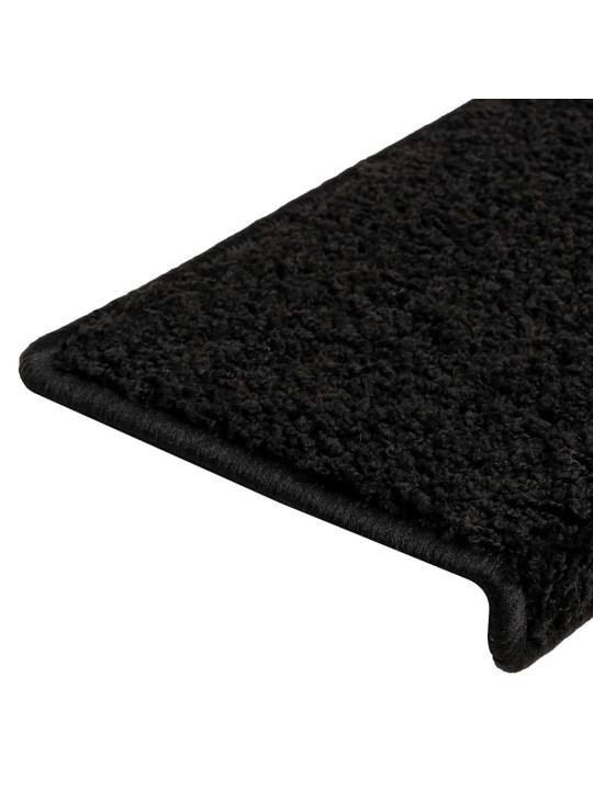 Rohože na schody 20 ks 65x21x4 cm černá