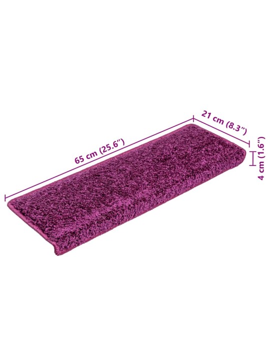 Rohože na schody 20 ks 65x21x4 cm fialová