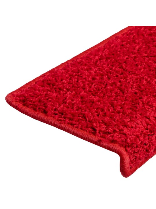 Rohože na schody 20 ks 65x21x4 cm červená