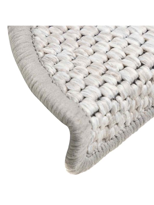 Samolepící nášlapy na schody vzhled sisal 30ks 56x17x3cm béžové