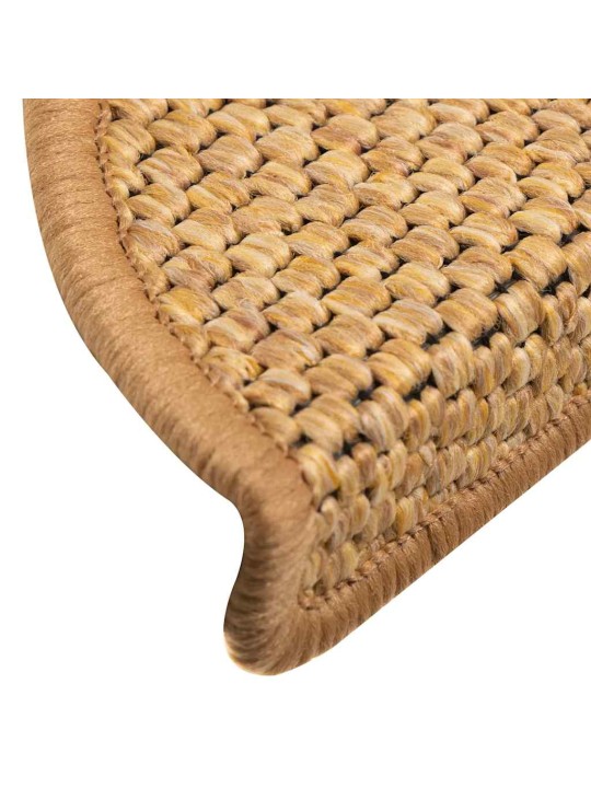 Samolepicí rohože na schody sisal-look 30 ks 56x17x3 cm sisal