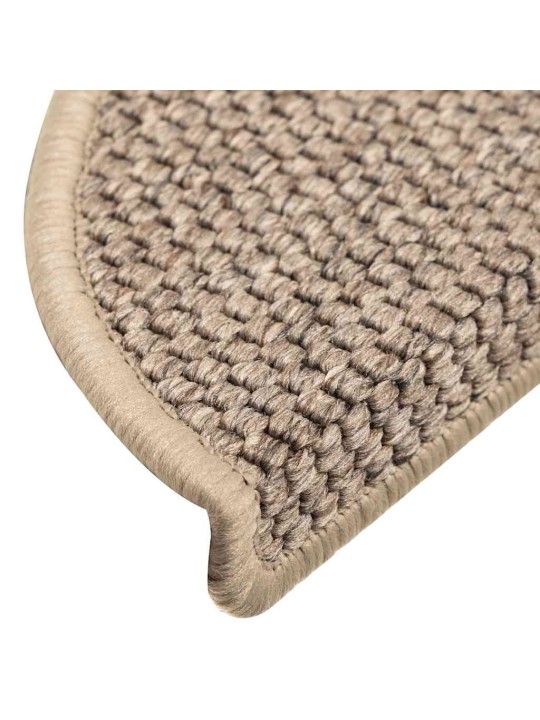 Samolepicí rohože na schody sisal-look 30 ks tmavě béžová