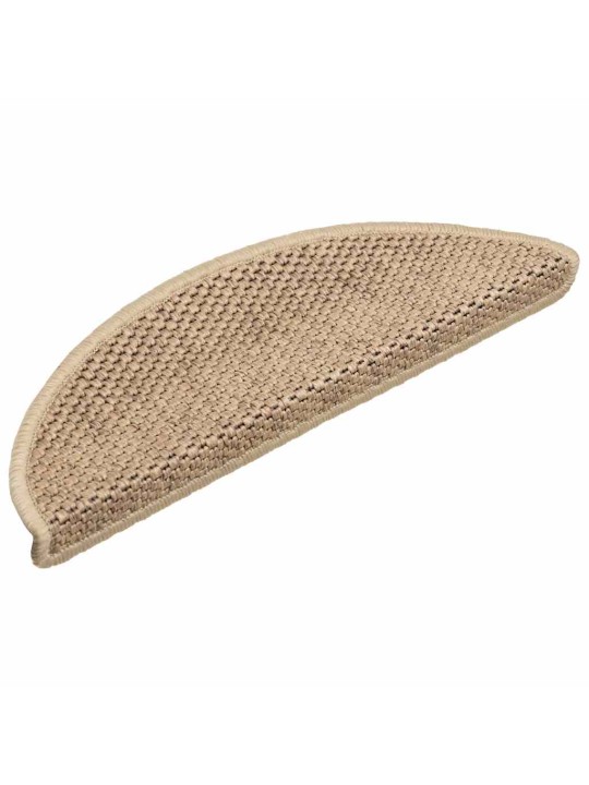 Samolepicí rohože na schody sisal-look 30 ks 56x17x3 cm písek