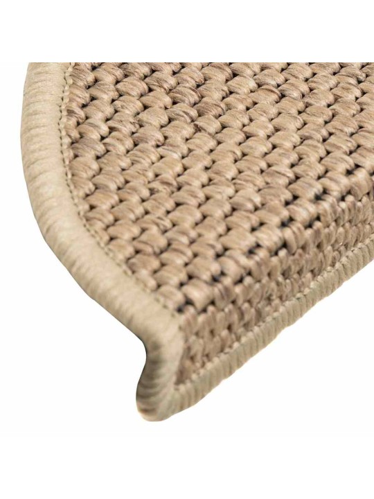 Samolepicí rohože na schody sisal-look 30 ks 56x17x3 cm písek