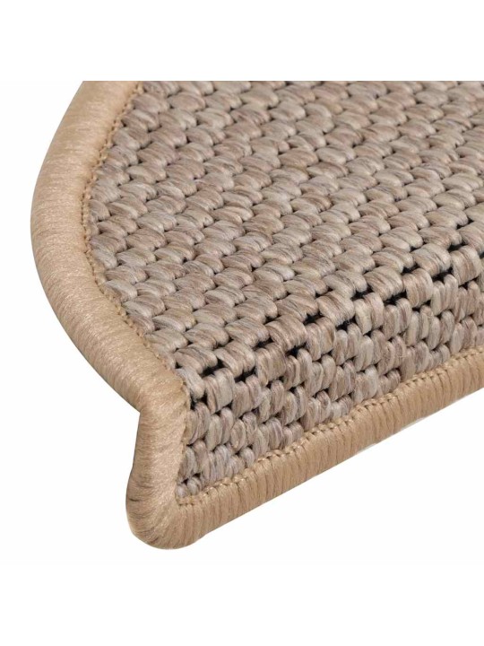 Samolepicí rohože na schody sisal-look 30 ks světle béžová