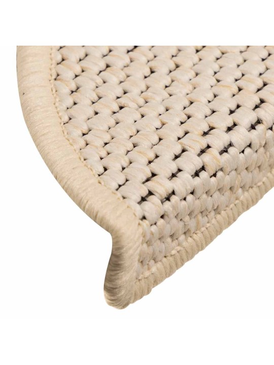 Samolepicí rohože na schody sisal-look 30 ks 56x17x3 cm berber