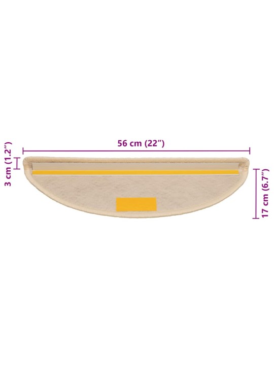 Samolepicí rohože na schody sisal-look 30 ks 56x17x3 cm berber