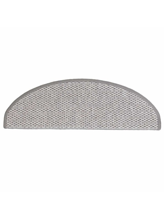 Samolepicí rohože na schody sisal-look 30 ks 65x21x4 cm platina