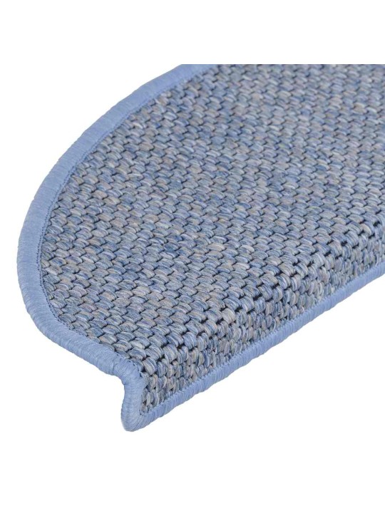Samolepicí rohože na schody sisal-look 30 ks 65x21x4 cm modrá