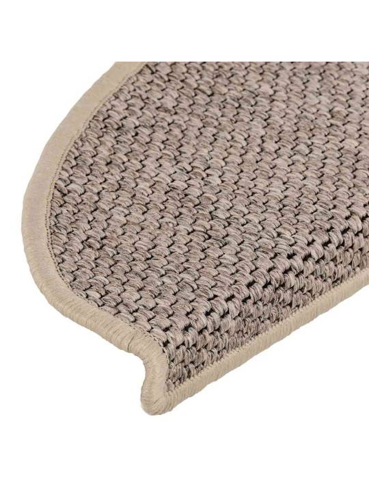 Samolepicí rohože na schody sisal-look 30 ks tmavě béžová