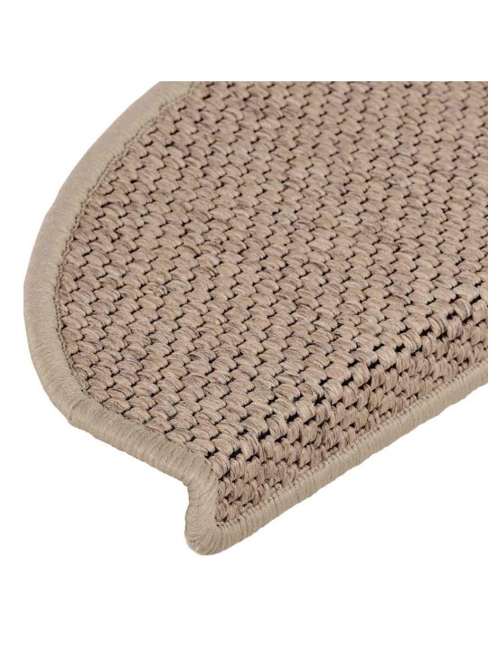 Samolepicí rohože na schody sisal-look 30 ks 65x21x4 cm písek