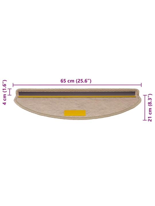 Samolepicí rohože na schody sisal-look 30 ks 65x21x4 cm písek