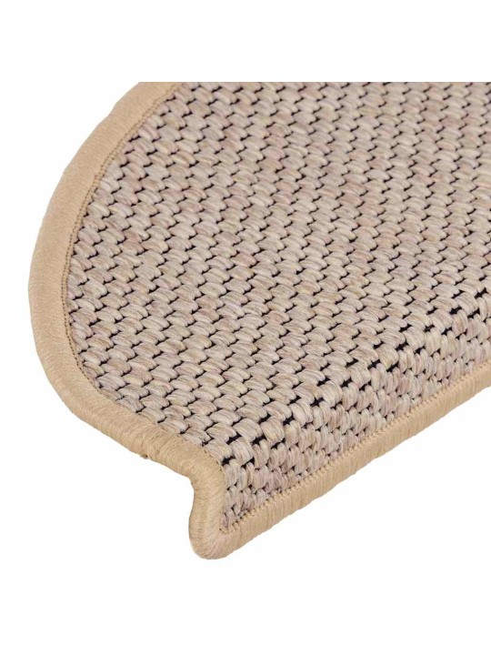 Samolepicí rohože na schody sisal-look 30 ks světle béžová