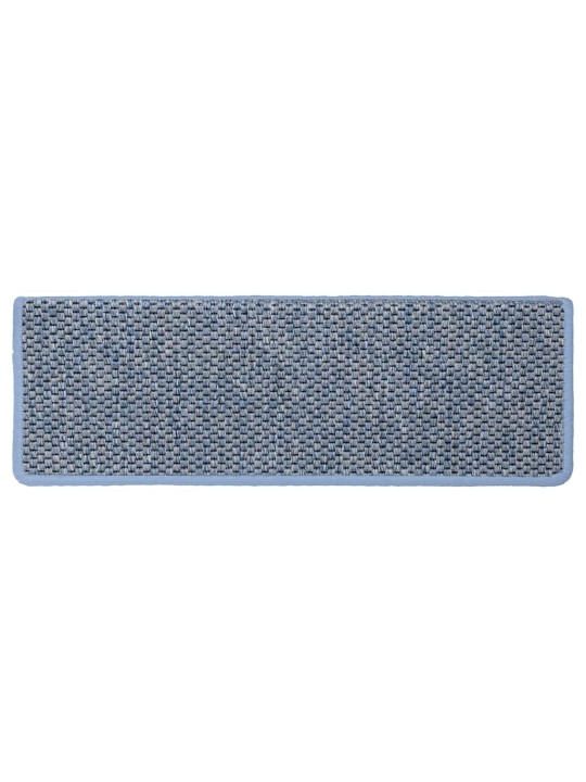 Samolepicí rohože na schody sisal-look 30 ks 65x21x4 cm modrá