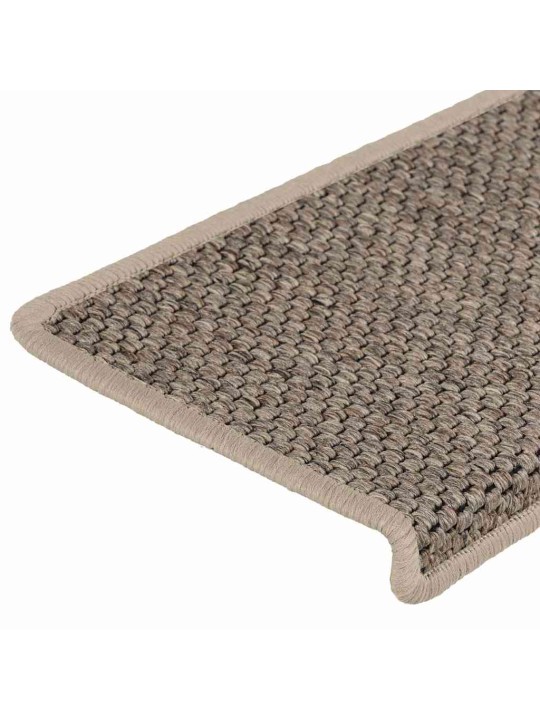 Samolepicí rohože na schody sisal-look 30 ks tmavě béžová