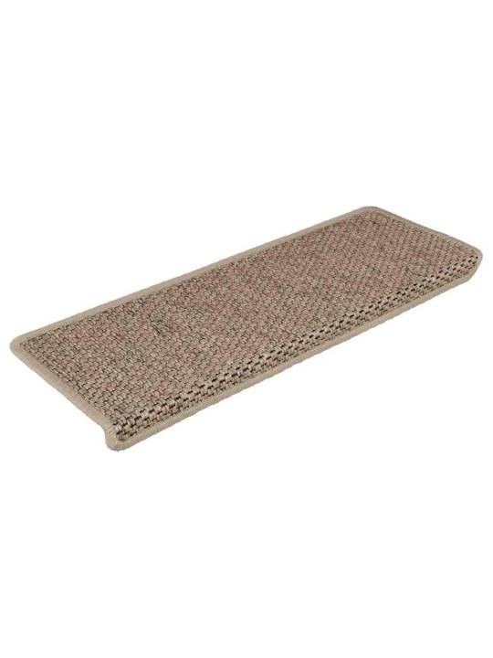 Samolepicí rohože na schody sisal-look 30 ks 65x21x4 cm písek