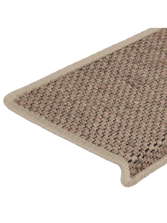 Samolepicí rohože na schody sisal-look 30 ks 65x21x4 cm písek