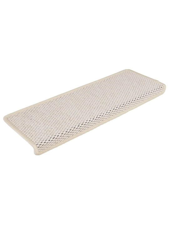 Samolepicí rohože na schody sisal-look 30 ks 65x21x4 cm cream