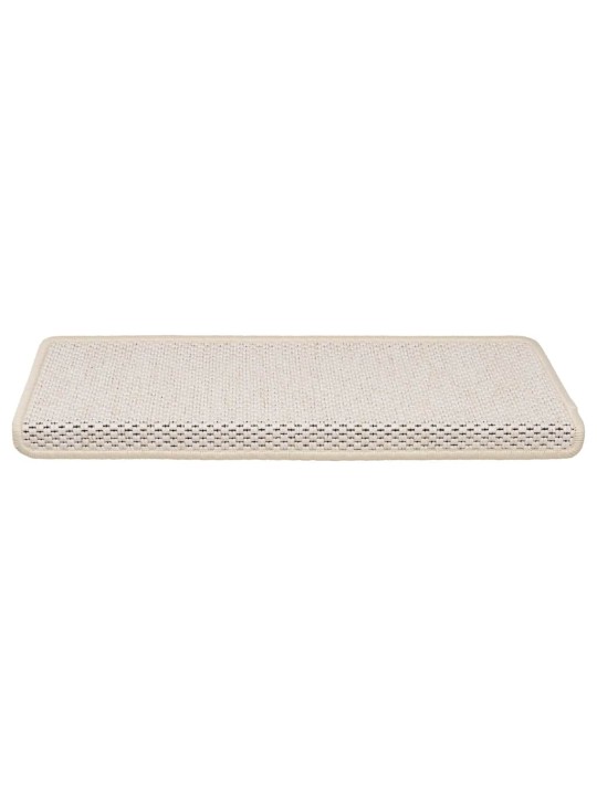 Samolepicí rohože na schody sisal-look 30 ks 65x21x4 cm cream