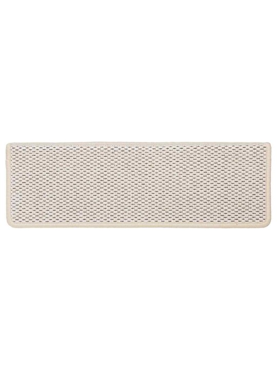 Samolepicí rohože na schody sisal-look 30 ks 65x21x4 cm cream