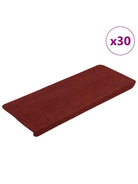 Samolepicí podložky na schody 30 ks červená 65x24,5x3,5 cm