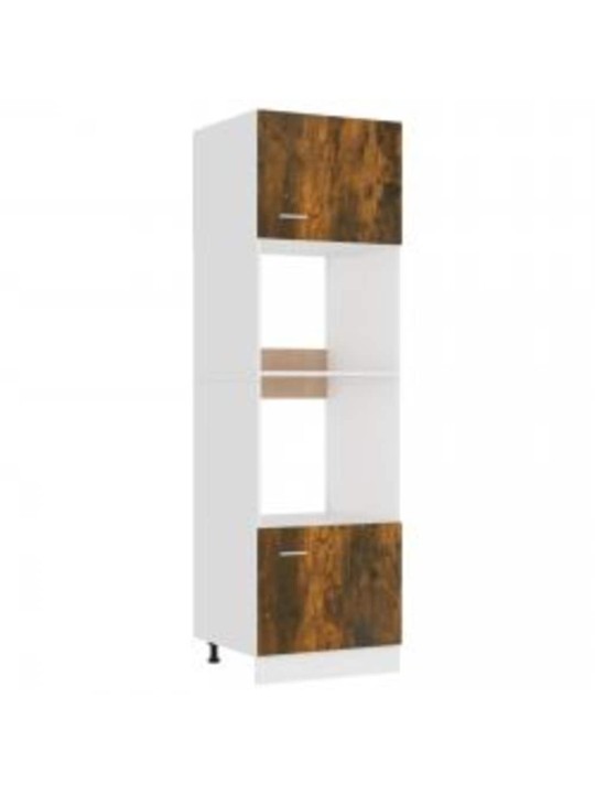 Skříňka na mikrovlnku kouřový dub 60x57x207 cm kompozitní dřevo